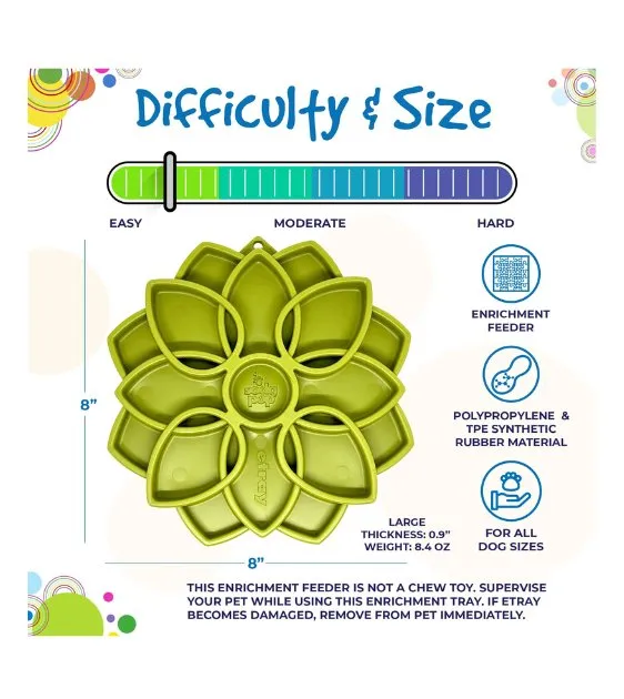SodaPup Enrichment Feeding Tray For Dogs (Purple Mandala)