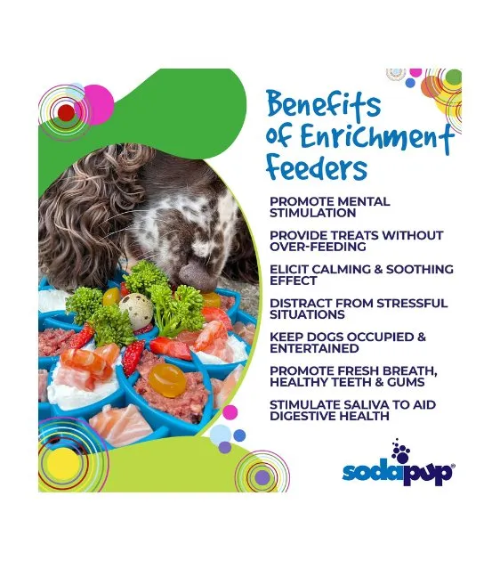 SodaPup Enrichment Feeding Tray For Dogs (Yellow Mandala)