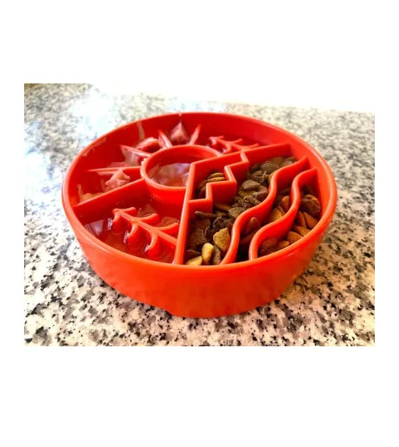 SodaPup Enrichment Slow Feeder Bowl For Dogs (Round / Orange Great Outdoors)