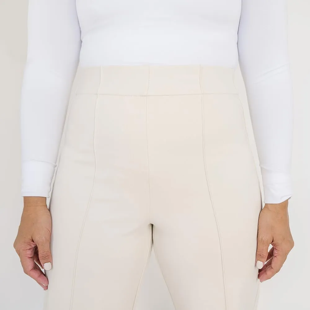 Thalian Women's Nora Ponte Pull-on Wide Leg with Pintuck High Rise Pant