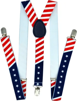 trilece Suspenders for Men Adjustable Y Back Men's Women's Costume Tuxedo Dress Suspender 3 Strong Clips