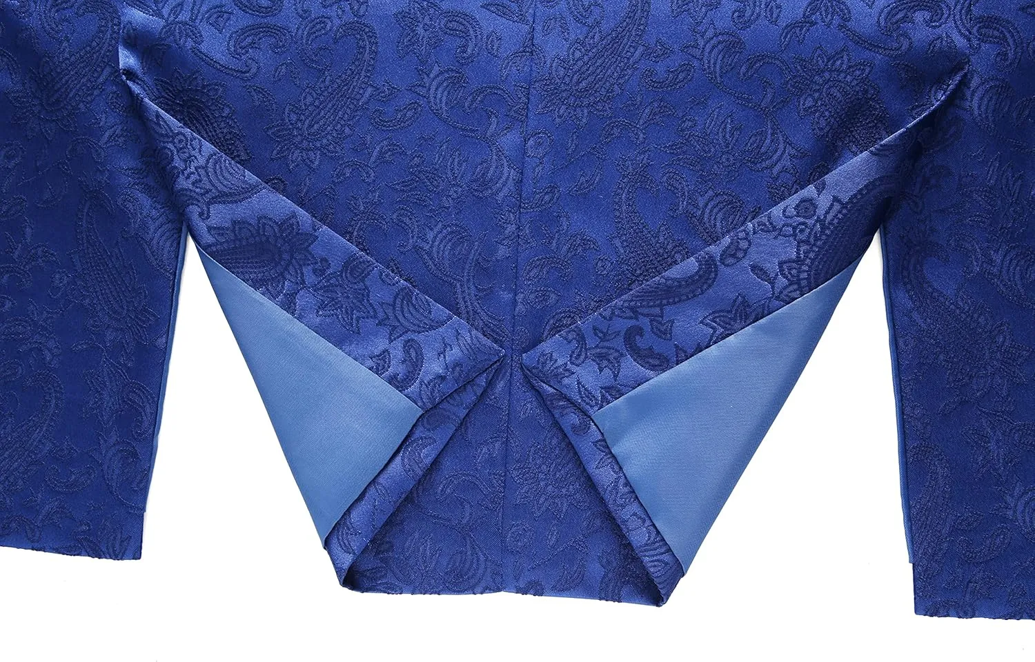 UNINUKOO Mens Suit 3 Piece Tuxedo for Men Paisley Floral Peak Lapel Double Breasted Blazer Vest Pants Set