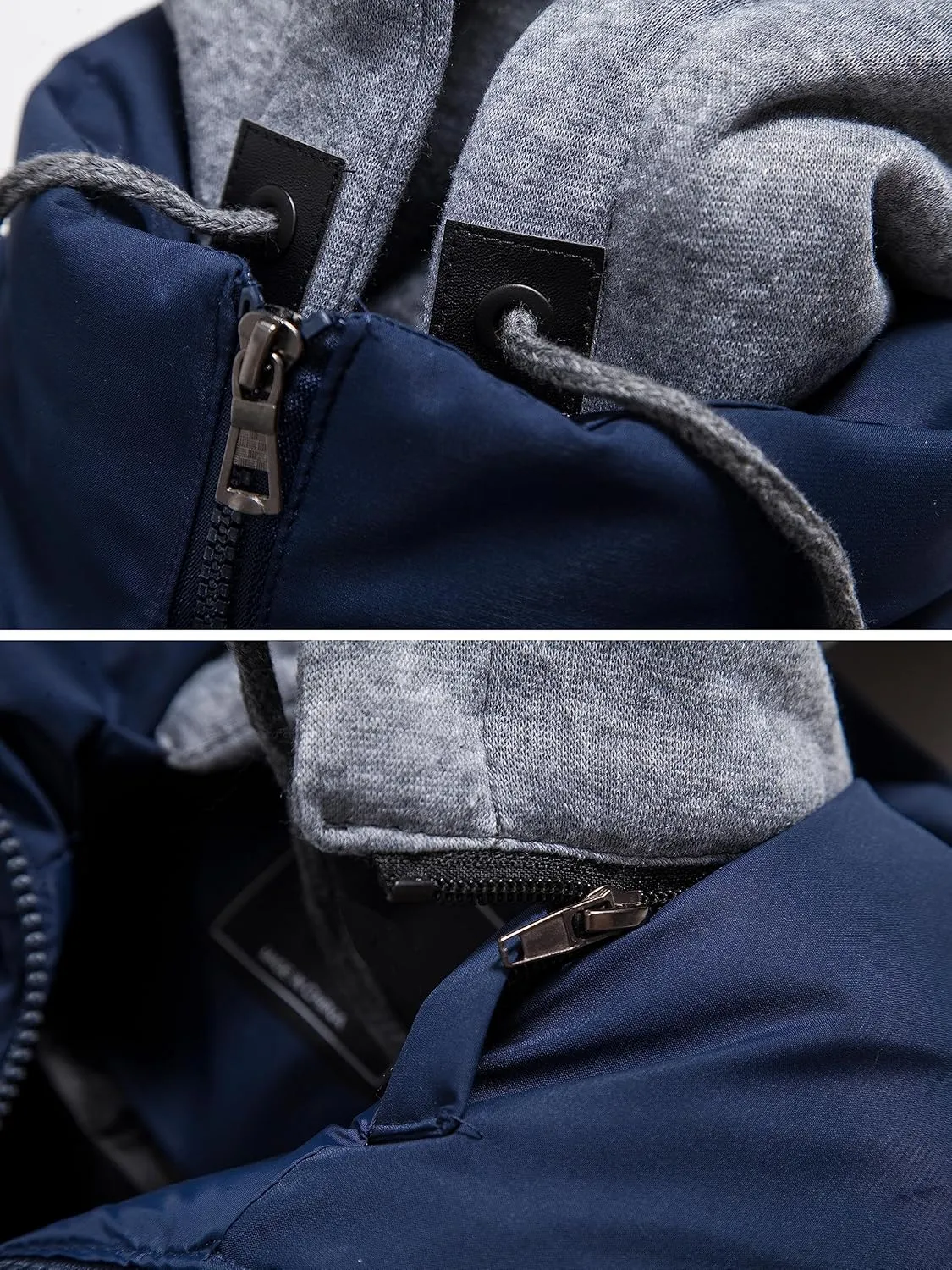 Vcansion Men's Outdoor Quilted Winter Vest Removable Hooded Puffer Sleeveless Jacket Padded Vest