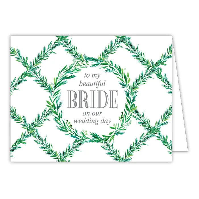 Wedding Greenery-Bride Bridal Greeting Card