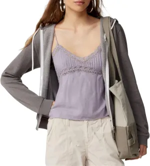 Women Babydoll Tank Tops Y2k Lace Trim V Neck Sleeveless Spaghetti Straps Camisole Flared Hem Flowy Peplum Cami Tops
