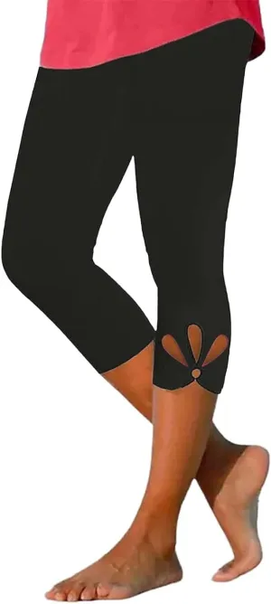 Women Capri Leggings 2025 Dressy Casual Summer Capris Comfy Knee Length Crop Pants Trendy Workout Compression Pants