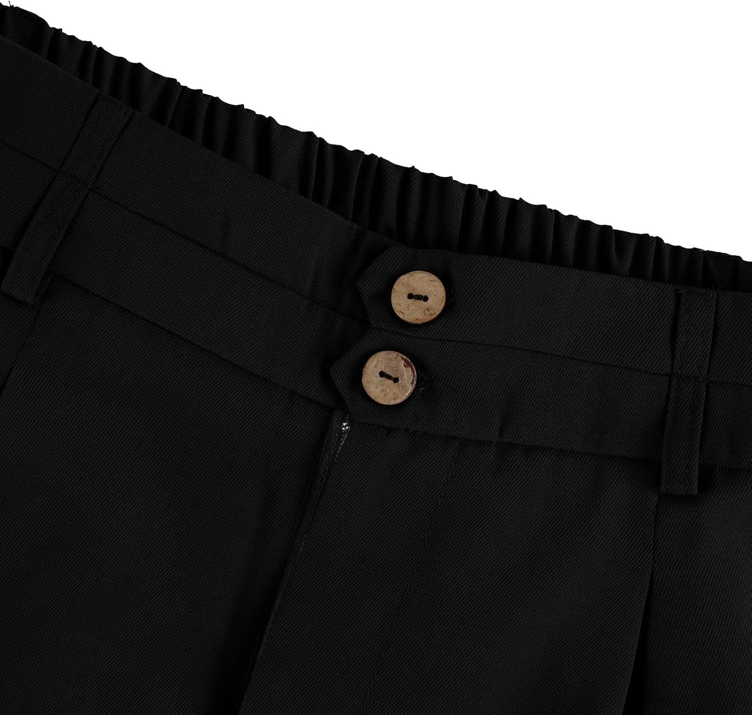 Women Elastic High Waist Palazzo Pants Casual Wide Leg Trousers Loose Work Office Business Suit Pant with Pockets