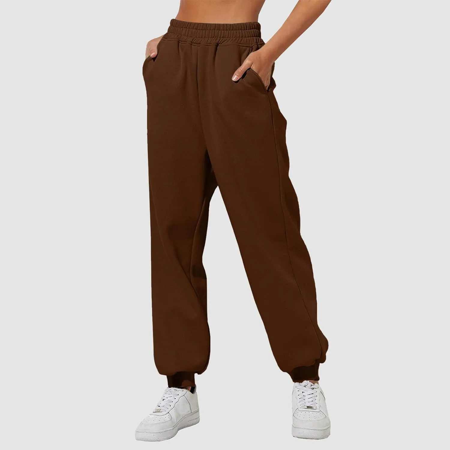 Women Linen Summer Loose Flowy Pant Trousers Low Waist Stretchy Straight Slim-Fit Pants Trendy