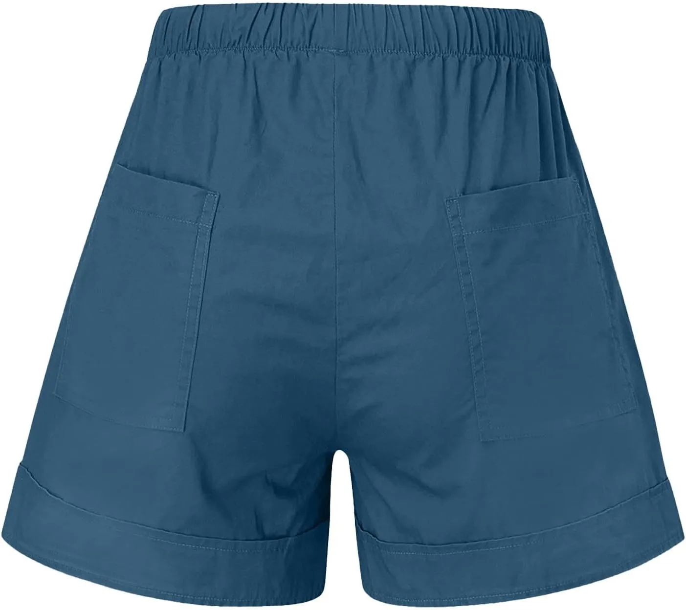 Womens Cotton Shorts 2025 Summer Plus Size Elastic Waist Drawstring Short Pants with Pockets Beach Trendy Clothes