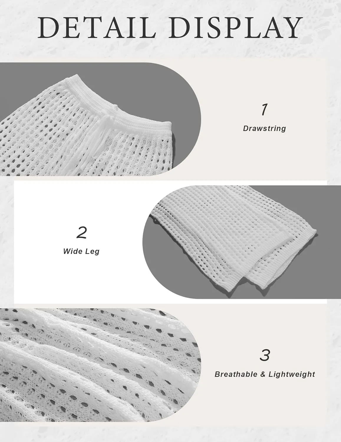 Womens Crochet Knit Elastic Waist Tie Beach Coverup Pant Summer 2025 Trendy Outfits Bathing Suit Cover Up Pants