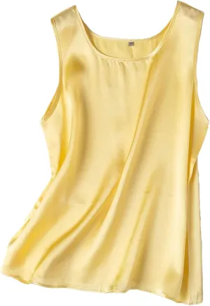 Women's Summer Silk Satin Camisole Tank Tops for Women Trendy Basic Sleeveless Camisole Vests