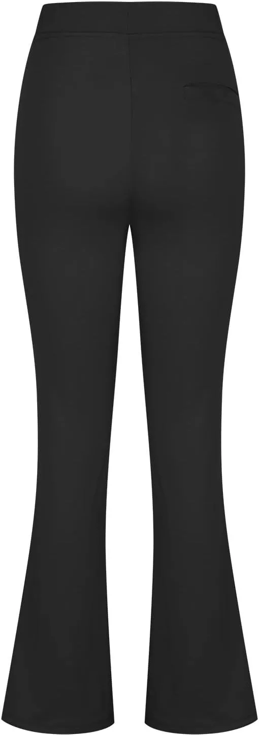 Womens Work Pants High Waisted Straight Leg Pants Dress Business Dress with Pockets Soft Solid Color Trousers 2024