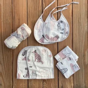 Woofles & Purrito Muslin Essential Combo   Custom Bunny Bag