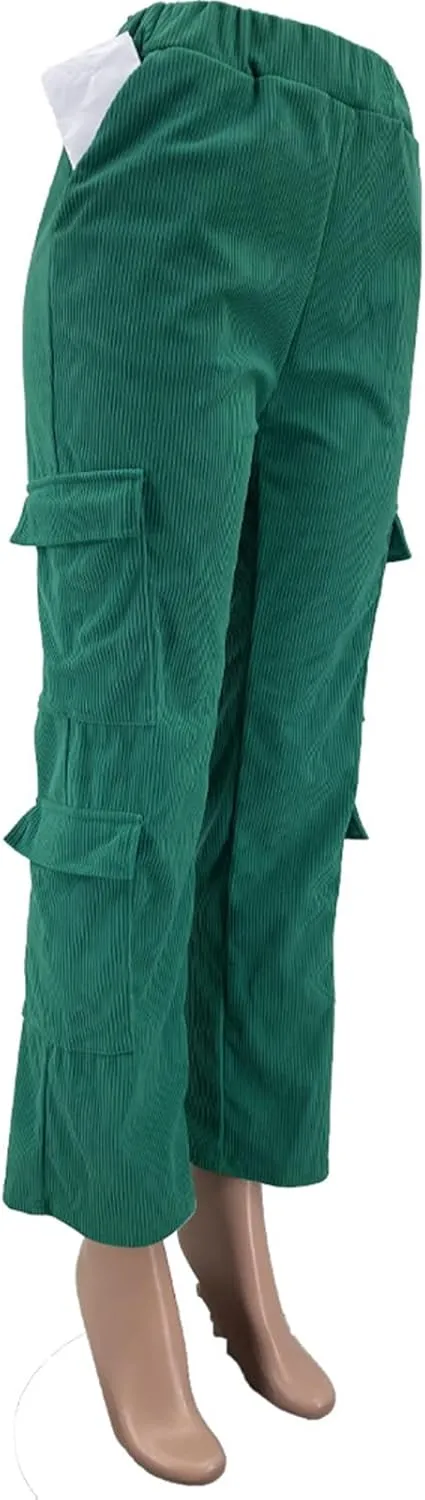 XZLUFNY Satin Cargo Shorts for Women High Waist Multiple Pockets Bottoms