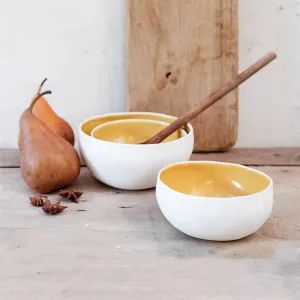 Yellow Coconut Bowls Pair