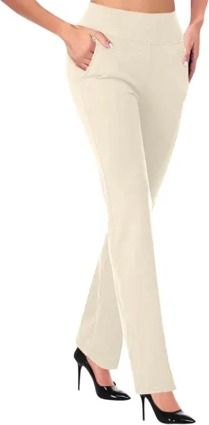 Yoga Pants for Women Butt Casual Work Pants Women High Waist Stretchy Trousers Pull On Slacks Fleeced Lined Yoga